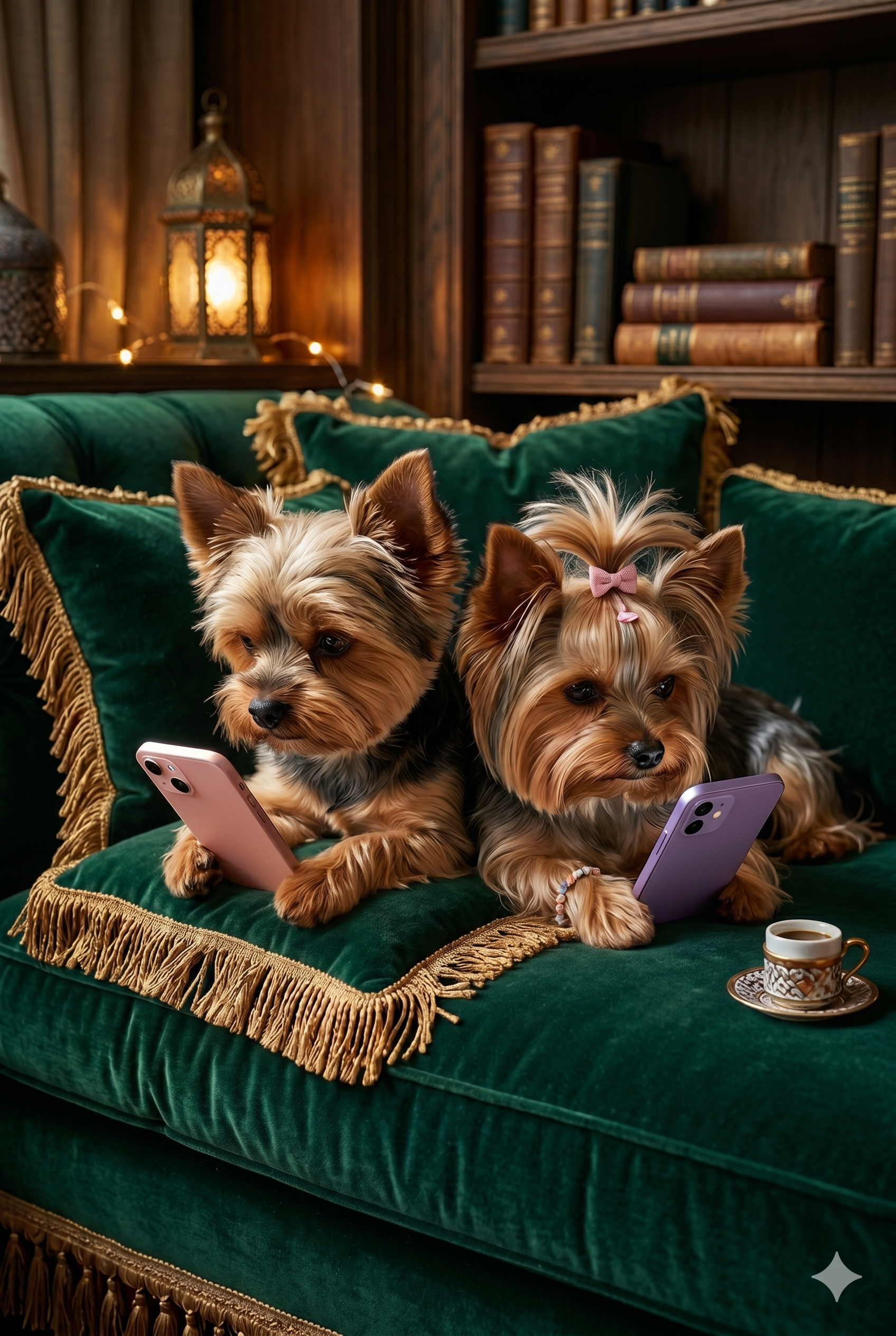 Mano relaxes on a sofa while looking at a smartphone.