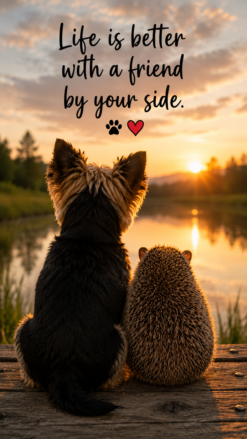 Mano meets a tiny hedgehog in a charming outdoor scene.